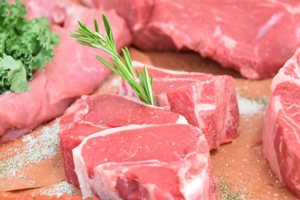 Raw steak resting at room temperature